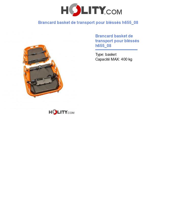 Brancard basket de transport pour bléssés h655_08