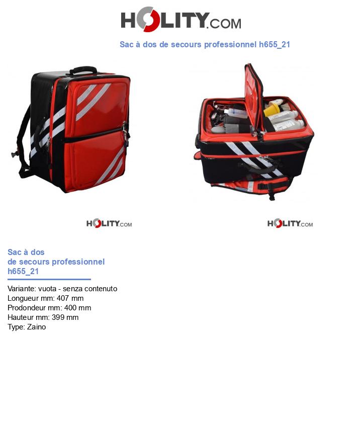 Sac à dos de secours professionnel h655_21