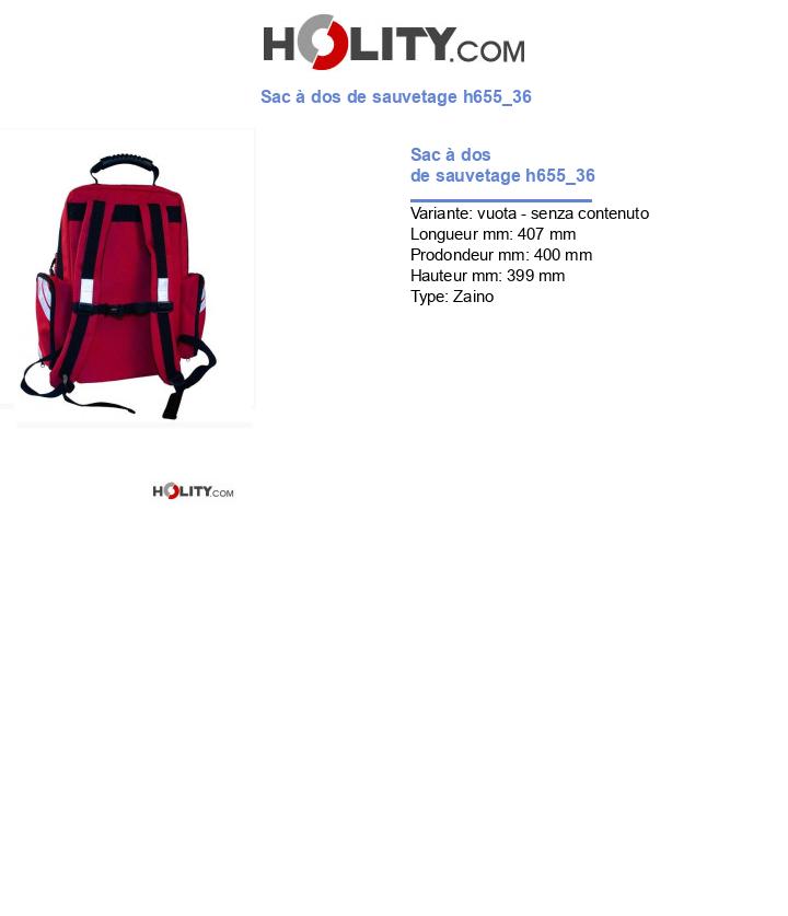 Sac à dos de sauvetage h655_36