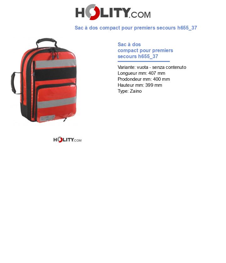 Sac à dos compact pour premiers secours h655_37