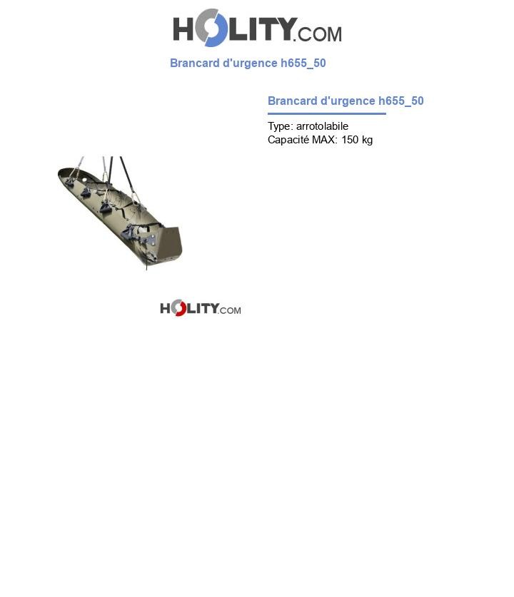 Brancard d'urgence h655_50