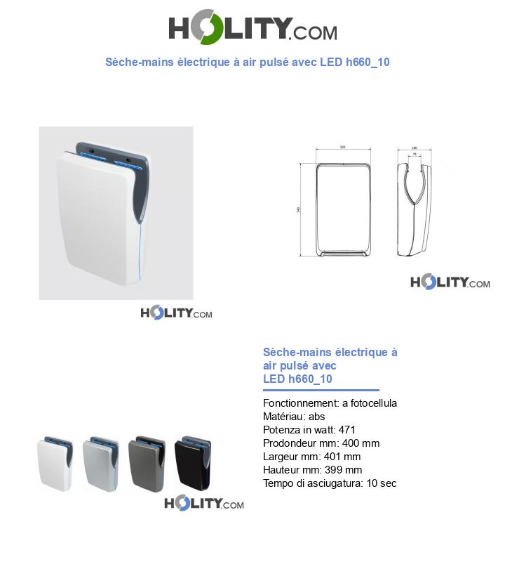 Sèche-mains èlectrique à air pulsé avec LED h660_10