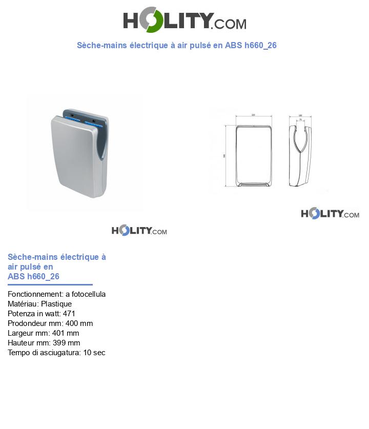 Sèche-mains électrique à air pulsé en ABS h660_26