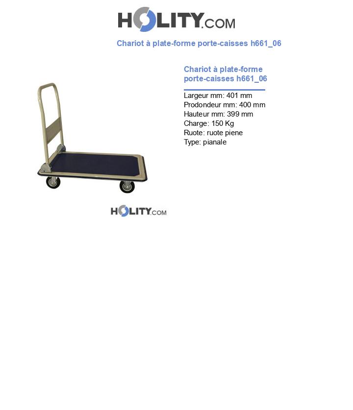 Chariot à plate-forme porte-caisses h661_06