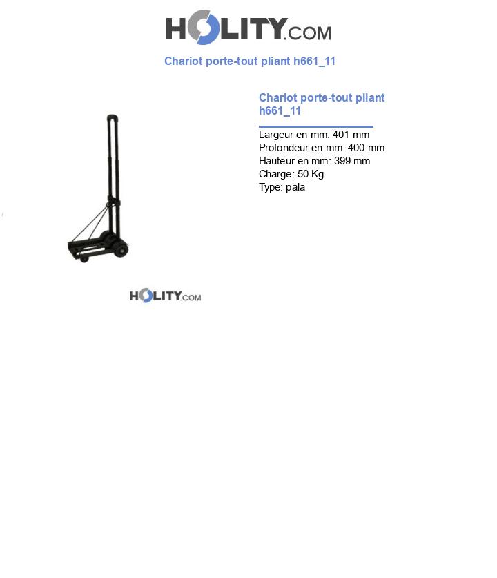 Chariot porte-tout pliant h661_11