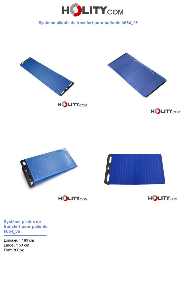 Système pliable de transfert pour patients h664_05