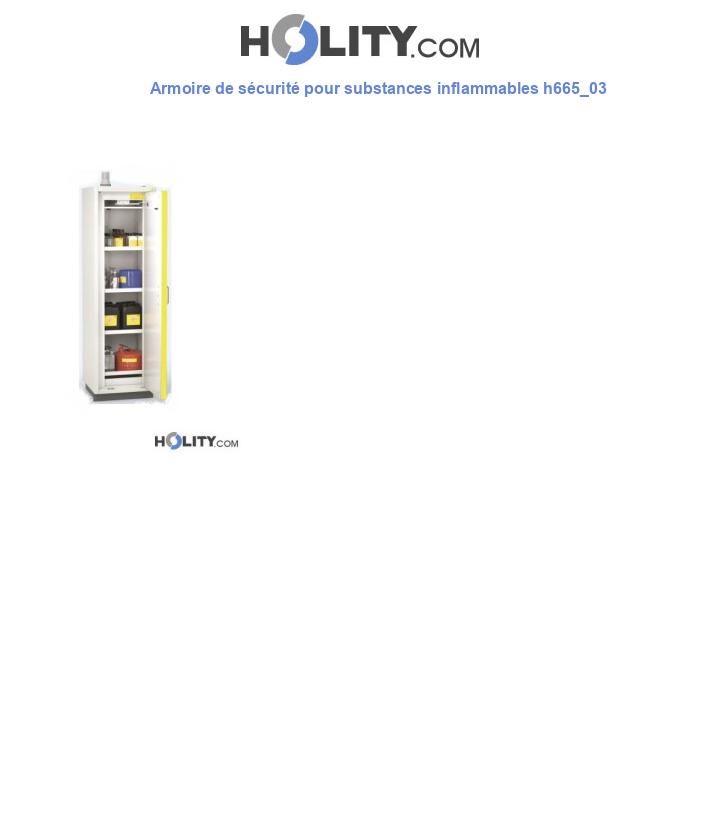 Armoire de sécurité pour substances inflammables h665_03