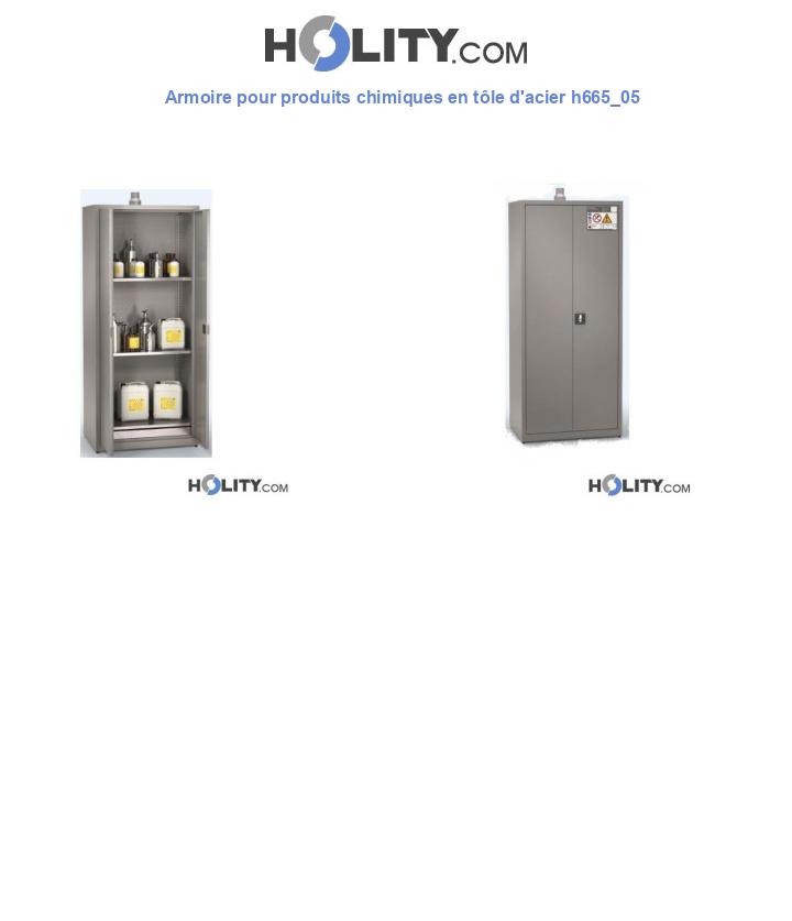 Armoire pour produits chimiques en tôle d'acier h665_05