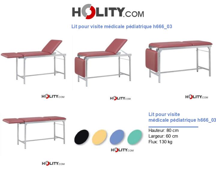 Lit pour visite médicale pédiatrique h666_03