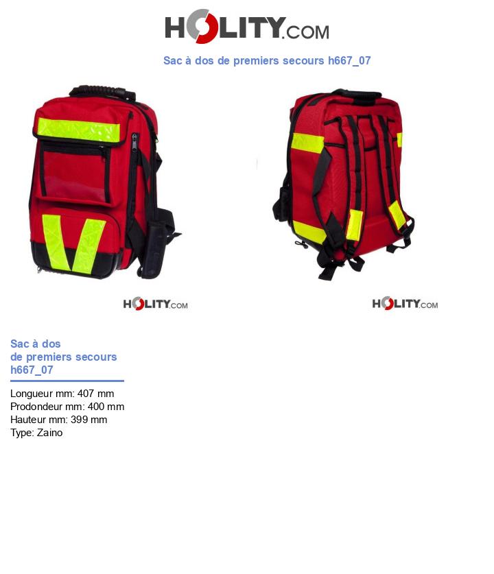 Sac/sac à dos des premiers secours BAGSTER