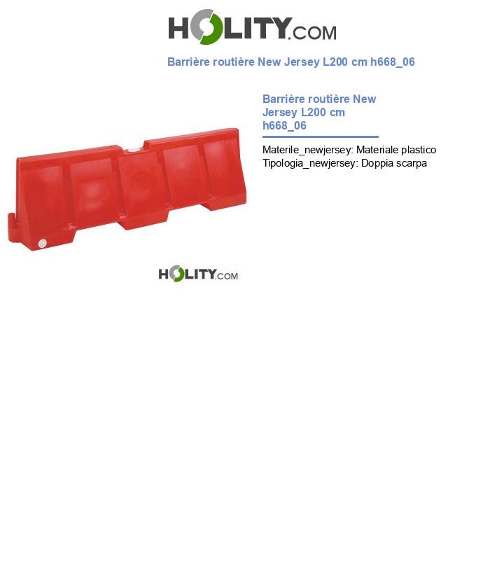 Barrière routière New Jersey L200 cm h668_06