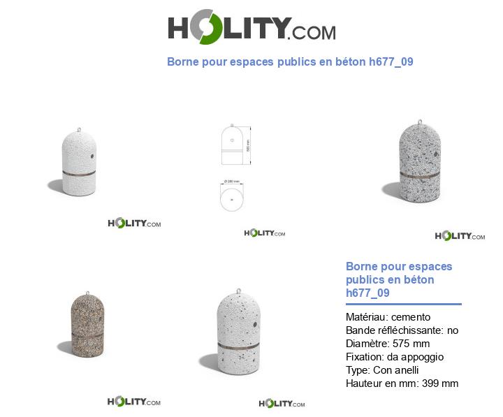Borne pour espaces publics en béton h677_09