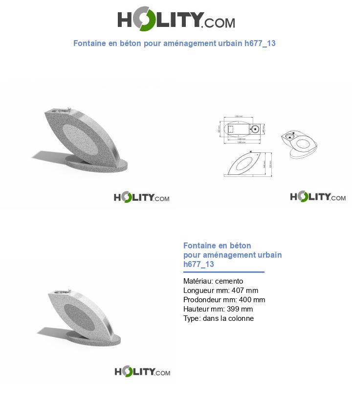 Fontaine en béton pour aménagement urbain h677_13