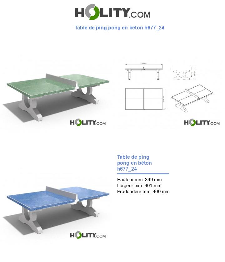 Table de ping pong en béton h677_24