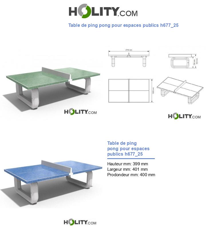 Table de ping pong pour espaces publics h677_25