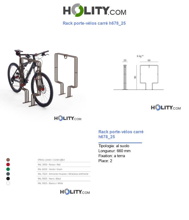 Rack porte-vélos carré h678_25