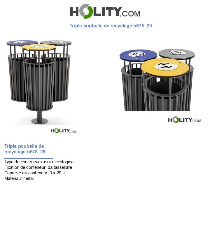 Triple poubelle de recyclage h678_29