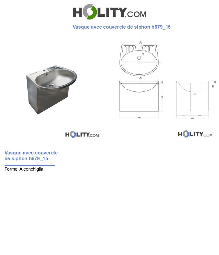 Vasque avec couvercle de siphon h679_15