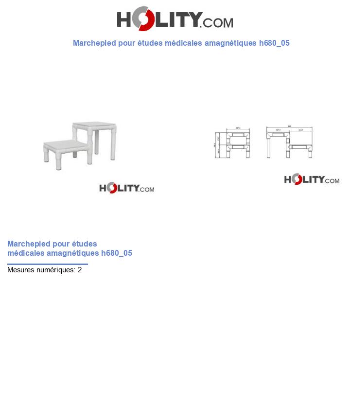 Marchepied pour études médicales amagnétiques h680_05