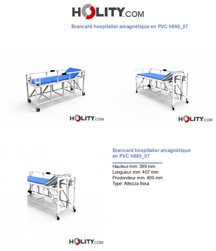 Brancard hospitalier amagnétique en PVC h680_07