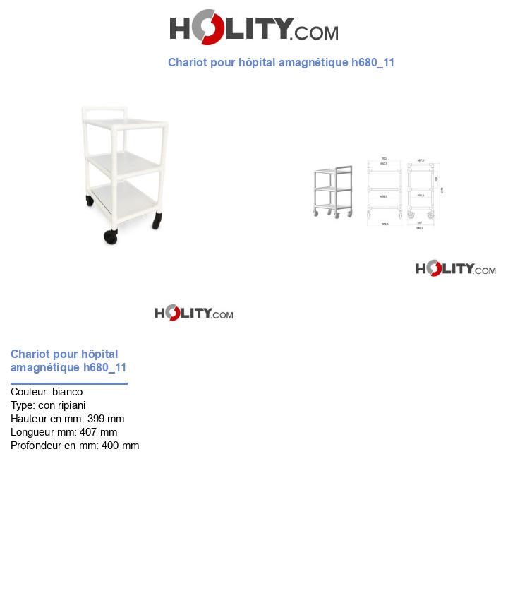 Chariot pour hôpital amagnétique h680_11