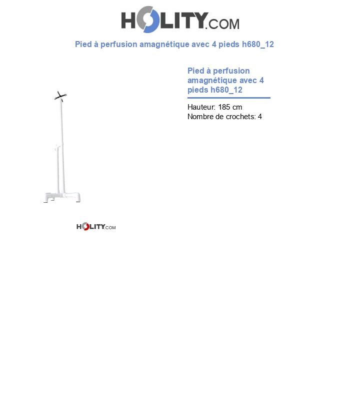 Pied à perfusion amagnétique avec 4 pieds h680_12