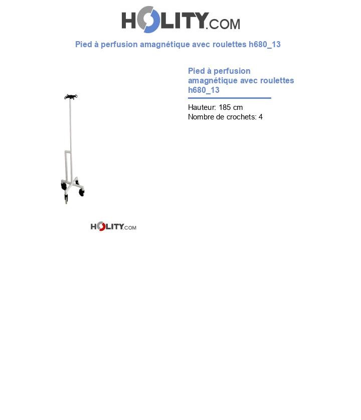 Pied à perfusion amagnétique avec roulettes h680_13