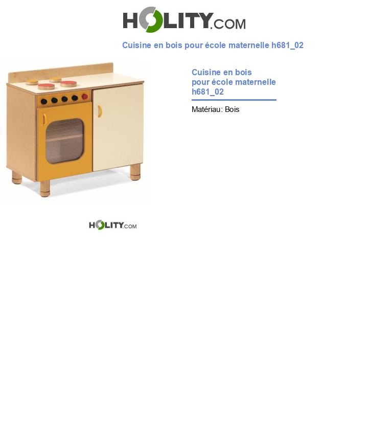 Cuisine en bois pour école maternelle h681_02
