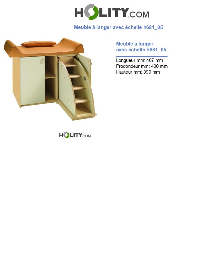 Meuble à langer avec échelle h681_05