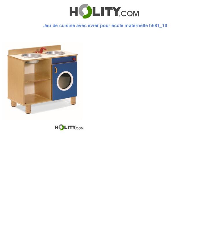 Jeu de cuisine avec évier pour école maternelle h681_10