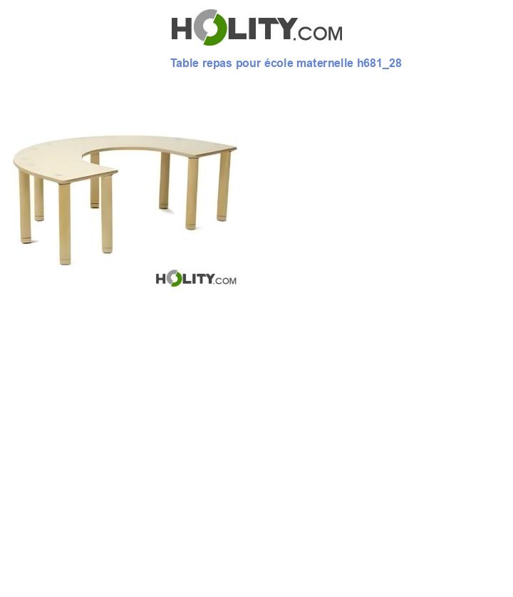 Table repas pour école maternelle h681_28