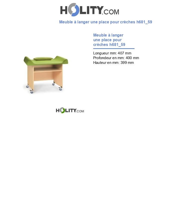 Meuble à langer une place pour crèches h681_59
