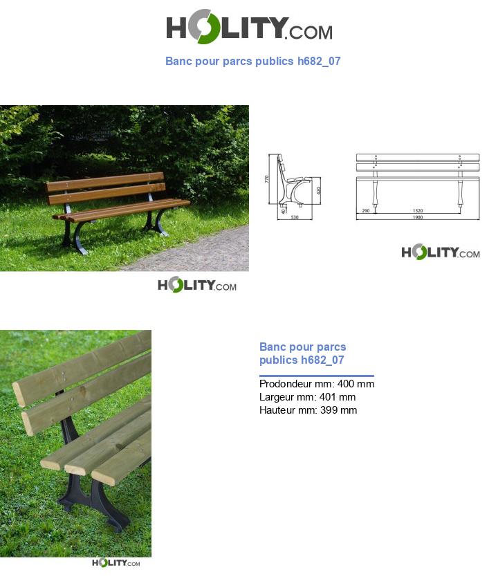 Banc pour parcs publics h682_07