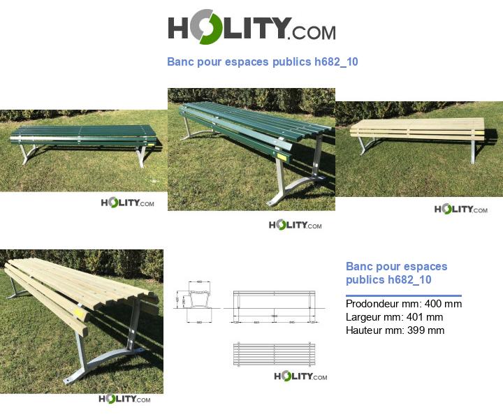 Banc pour espaces publics h682_10