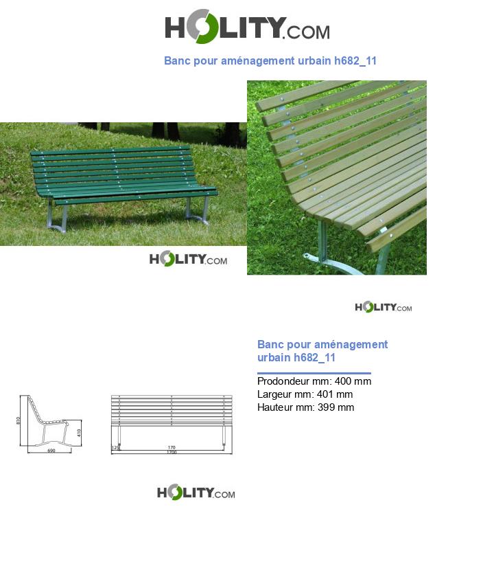 Banc pour aménagement urbain h682_11