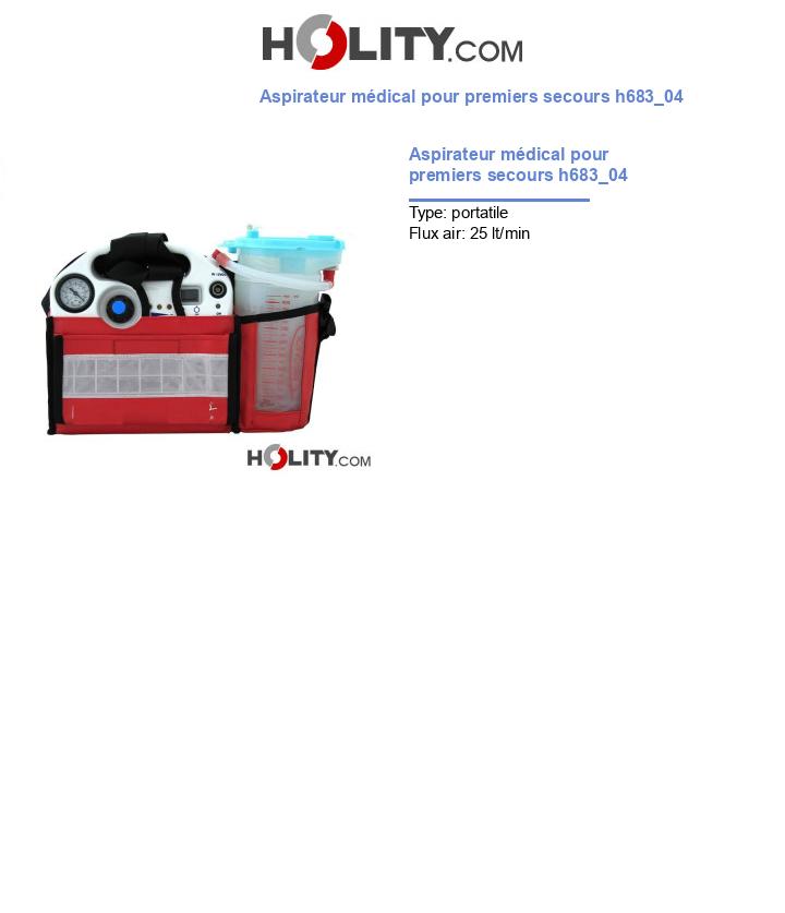 Aspirateur médical pour premiers secours h683_04