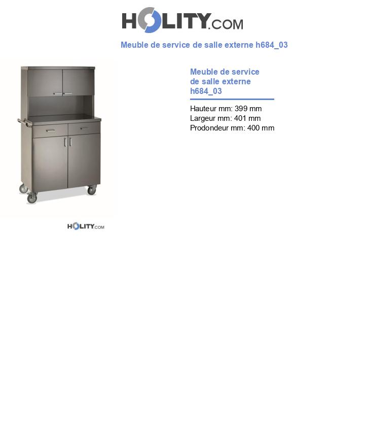 Meuble de service de salle externe h684_03