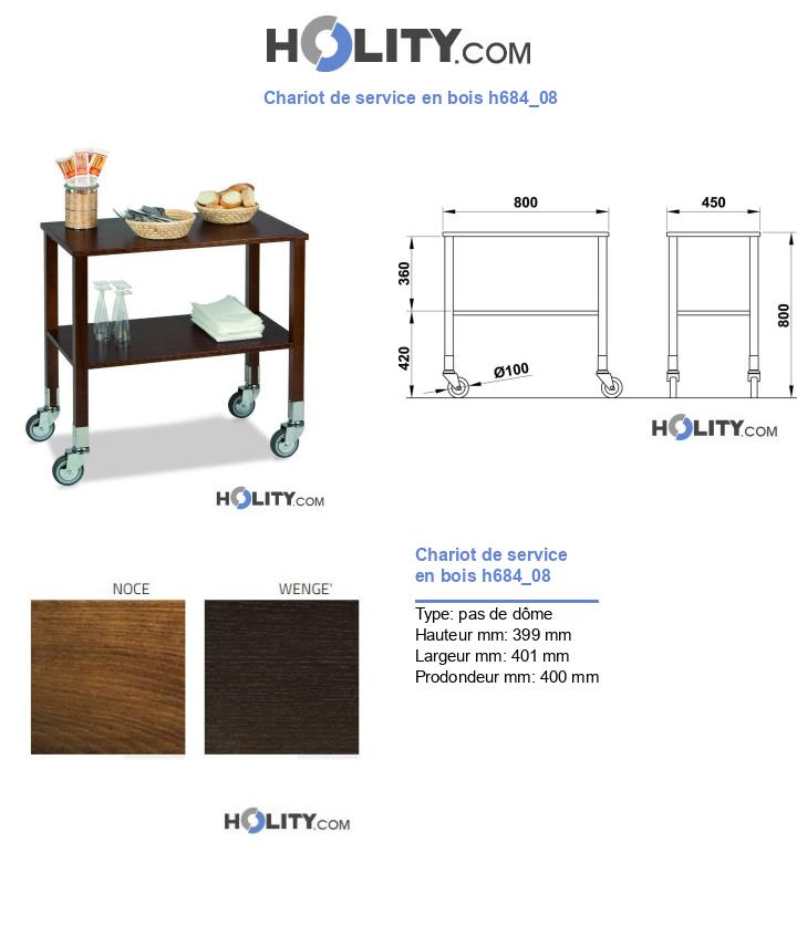 Chariot de service en bois h684_08