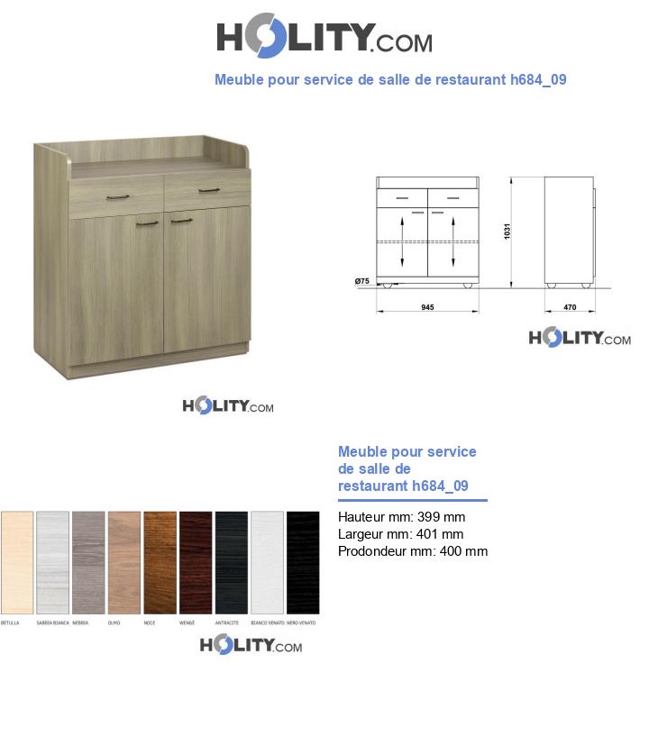 Meuble pour service de salle de restaurant h684_09
