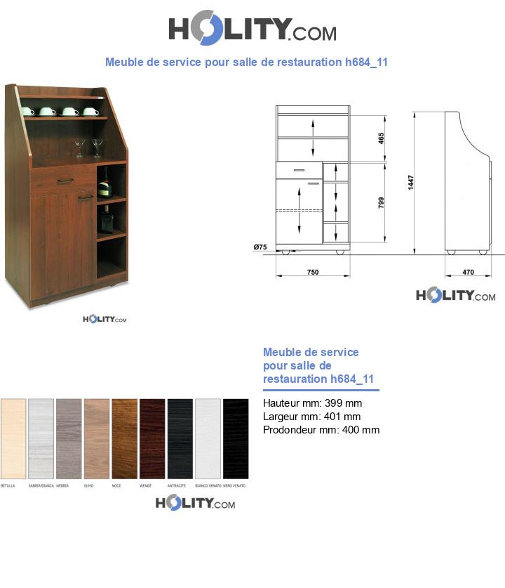 Meuble de service pour salle de restauration h684_11