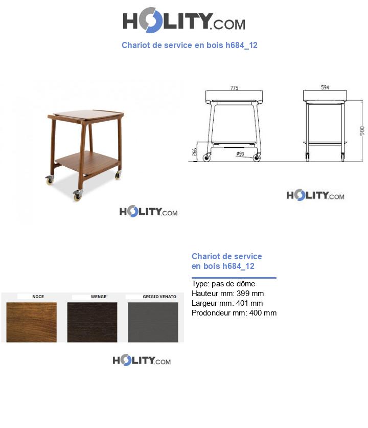 Chariot de service en bois h684_12