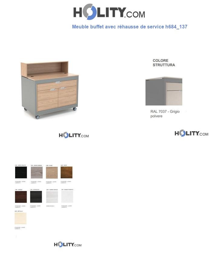 Meuble buffet avec réhausse de service h684_137