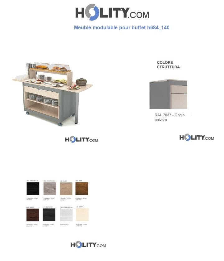 Meuble modulable pour buffet h684_140