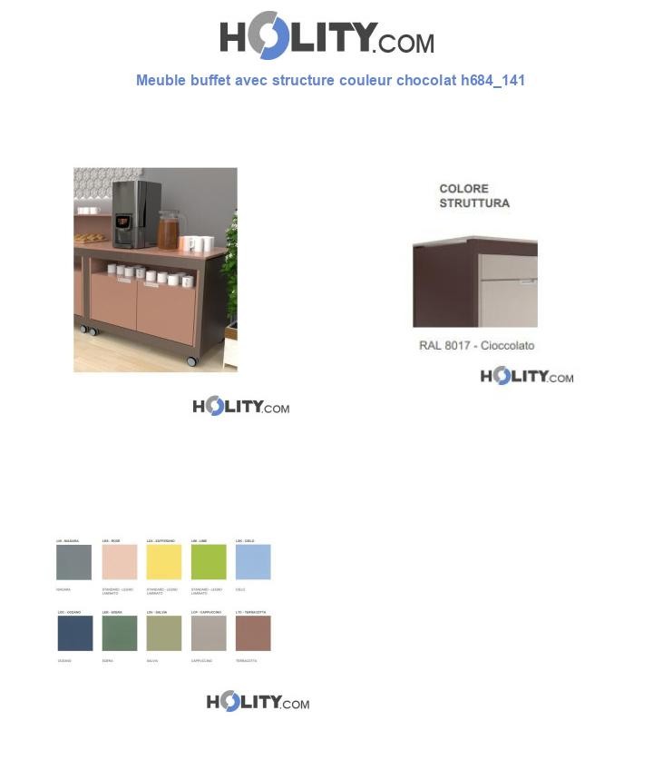 Meuble buffet avec structure couleur chocolat h684_141