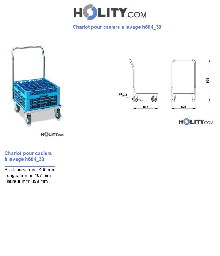 Chariot pour casiers à lavage h684_38