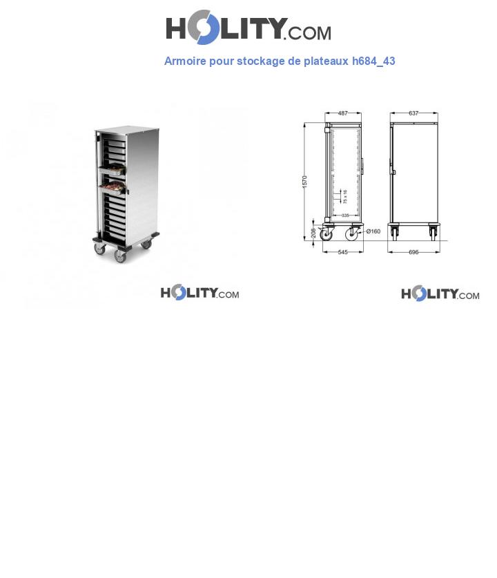 Armoire pour stockage de plateaux h684_43