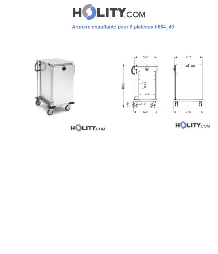 Armoire chauffante pour 8 plateaux h684_49