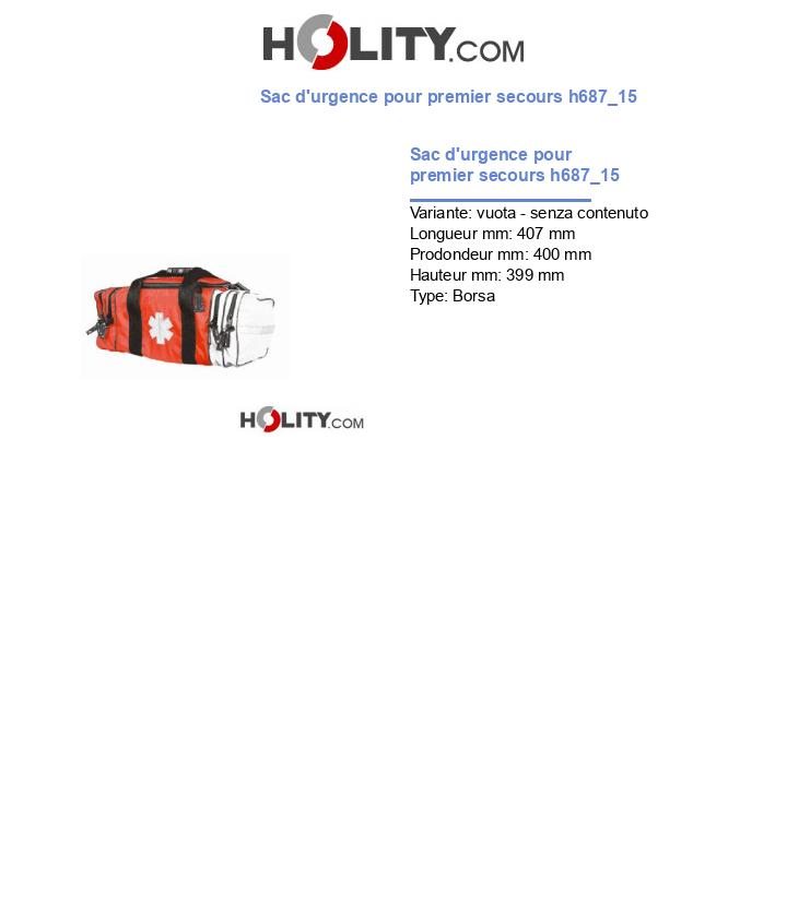 Sac d'urgence pour premier secours h687_15