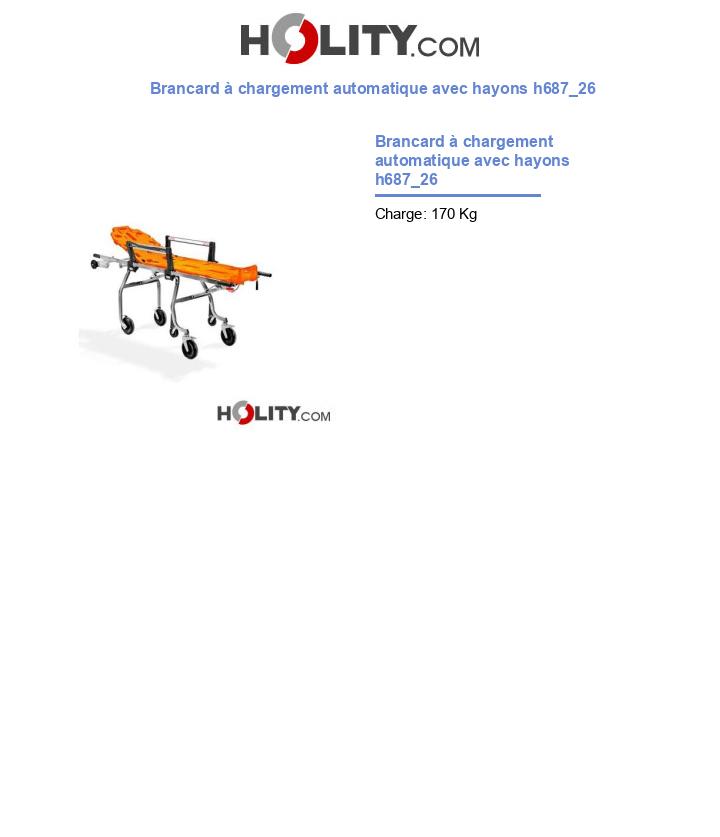 Brancard à chargement automatique avec hayons h687_26