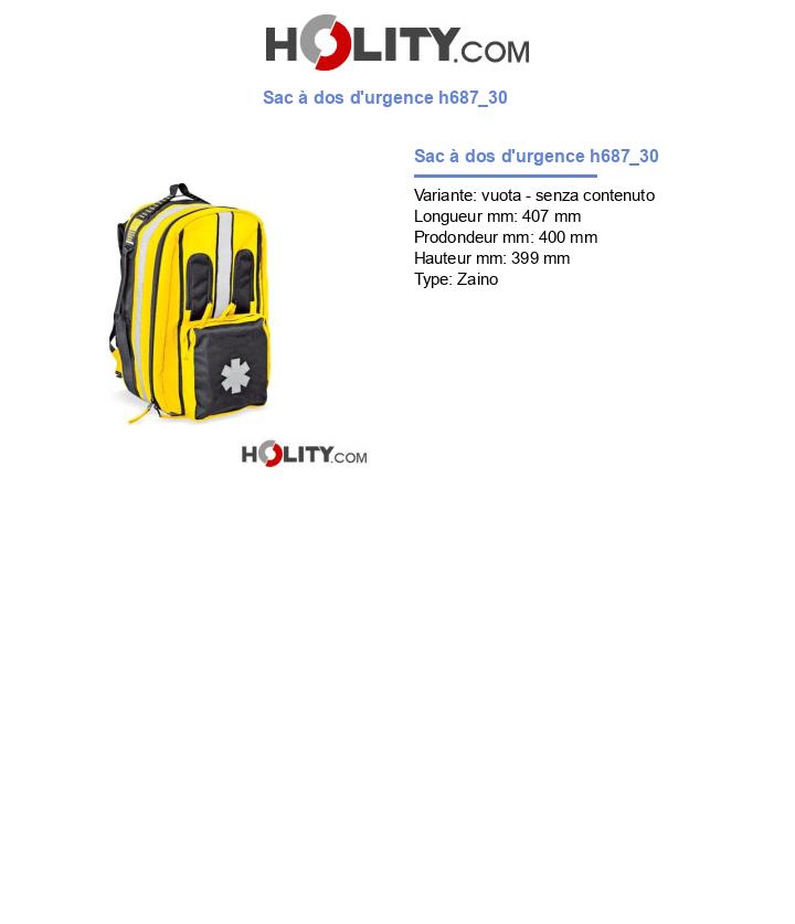 Sac à dos d'urgence h687_30